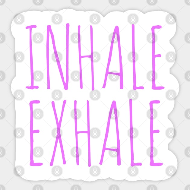 Workout yoga inhale exhale Sticker by Coreoceanart